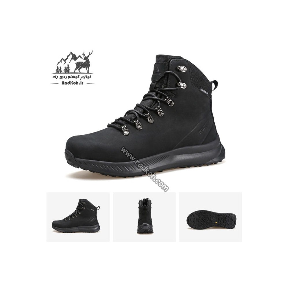 کفش ساقدار مردانه چرم هامتو مدل humtto 230133A-1 رنگ مشکی