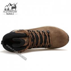 کفش طبیعت گردی ساقدار مردانه چرم هومتو مدل humtto 230133A-2 رنگ خاکی