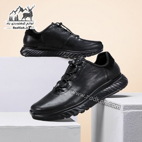 کفش راحتی چرم مردانه هامتو مدل 330179A-1 رنگ مشکی