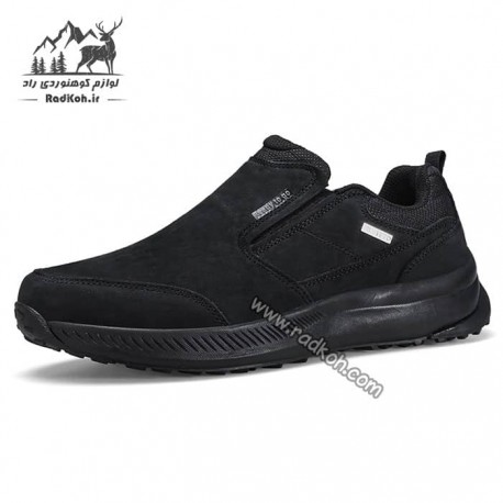 کفش پیاده روی چرم مردانه هامتو مدل 330401A-1 رنگ مشکی