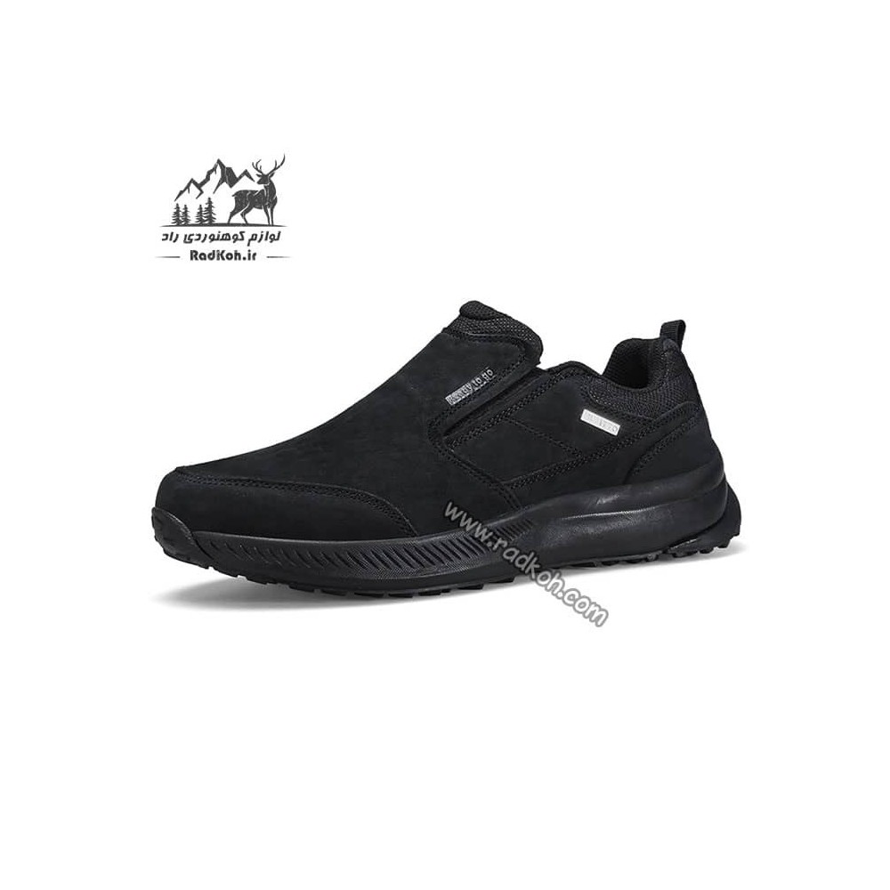 کفش پیاده روی چرم مردانه هامتو مدل 330401A-1 رنگ مشکی