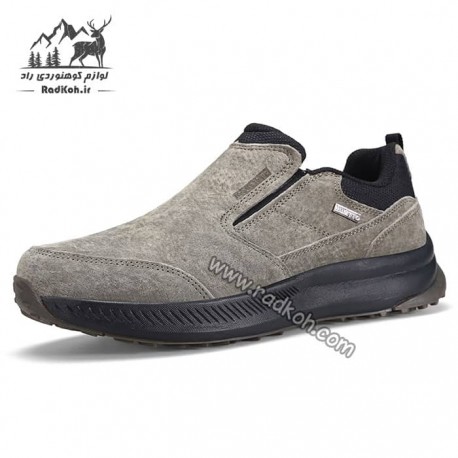 کفش پیاده روی چرم مردانه هامتو مدل 330401A-2 رنگ خاکی