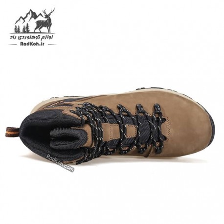 کفش ساقدار مردانه چرم هامتو مدل 230914A-2 رنگ خاکی