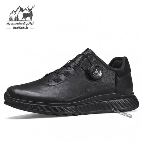 کفش چرم مردانه هامتو مدل 330901A-1 بند دیسکی رنگ مشکی