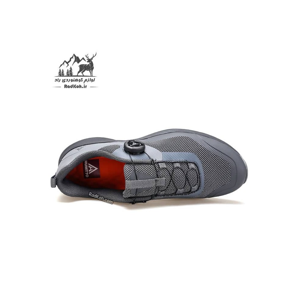 کفش پیاده روی و دویدن مردانه هومتو مدل humtto 330174A-2 بند دیسکی رنگ خاکستری