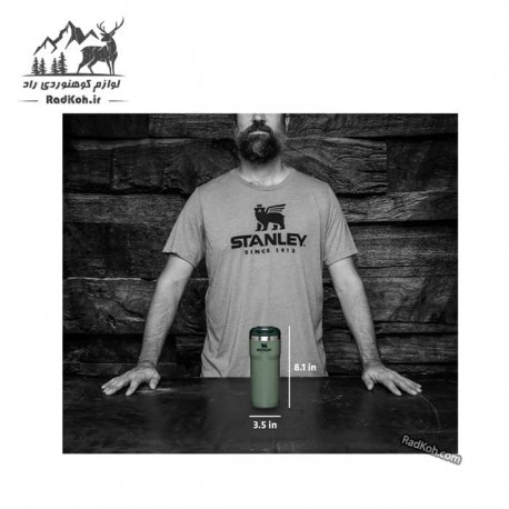 ماگ استنلی کلاسیک قفل دار 470 میلی لیتری مدل Classic TwinLock Mug 0.47L رنگ سبز