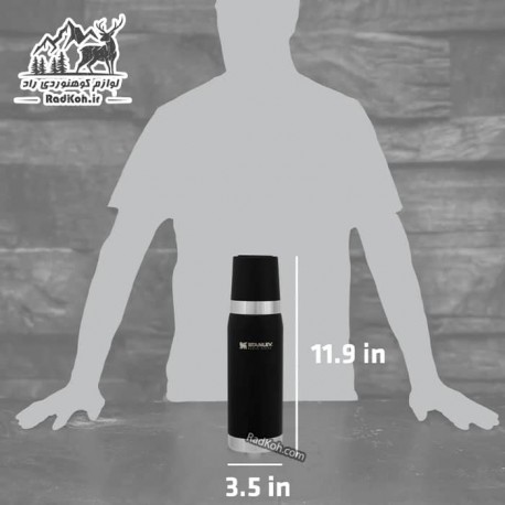 فلاسک نشکن 750 میلی لیتری استنلی مستر مدل Master Thermal Bottle 0.75L رنگ مشکی