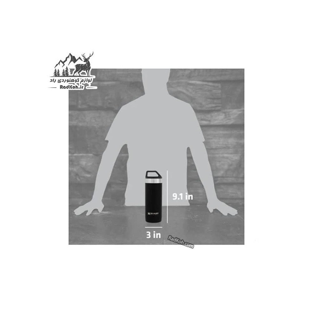 ماگ نشکن 530 میلی لیتری استنلی مستر مدل Master Packable Mug 0.53L رنگ مشکی