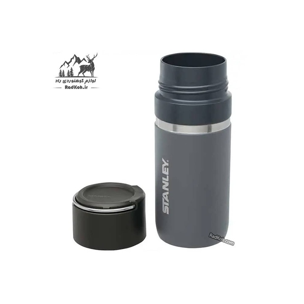 فلاسک سرامیکی 470 میلی لیتری استنلی مدل stanley Go Bottle 0.47L رنگ خاکستری