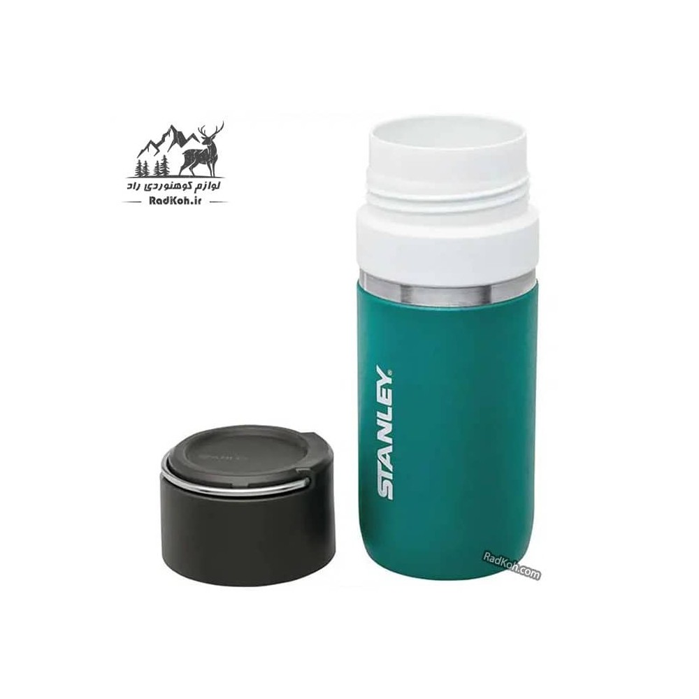 فلاسک سرامیکی 470 میلی لیتری استنلی مدل stanley Go Bottle 0.47L رنگ سبز آبی