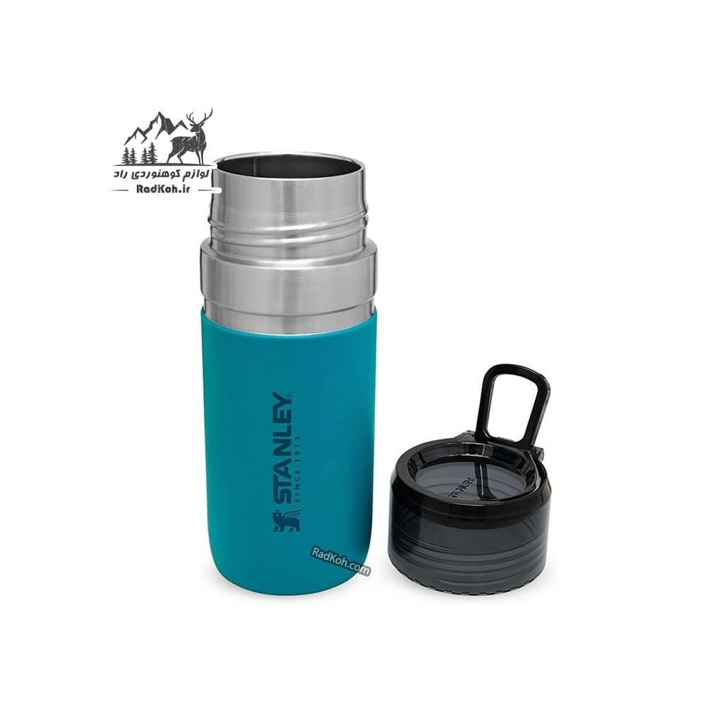 قمقمه دو جداره استنلی 0.47 میلی لیتری مدل Water Bottle 0.47L رنگ آبی فیروزه ای