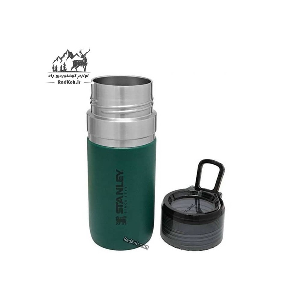 قمقمه دو جداره استنلی 0.47 میلی لیتری مدل Water Bottle 0.47L رنگ سبز