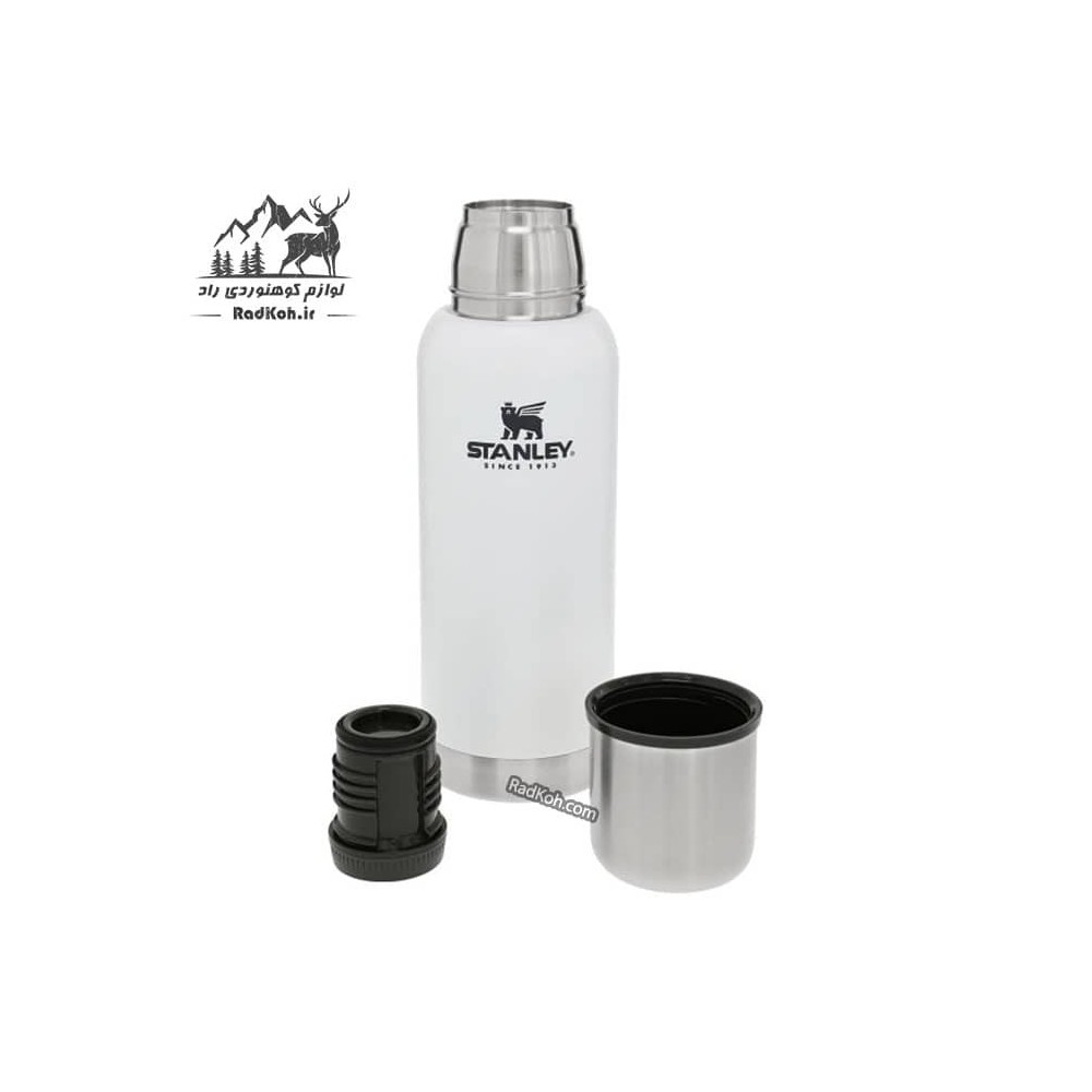 فلاسک بدنه وکیوم 730 میلی لیتری استنلی ادونچر مدل Vacuum Bottle 0.73L رنگ سفید