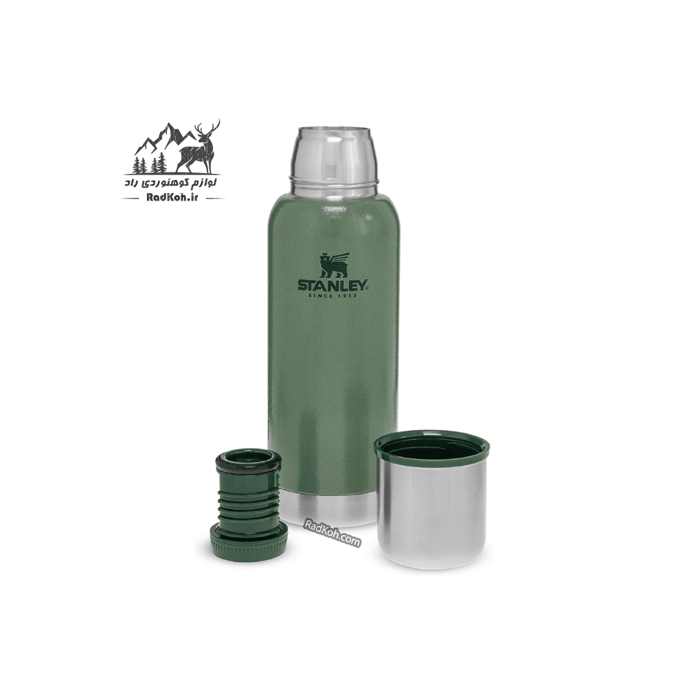 فلاسک بدنه وکیوم 730 میلی لیتری استنلی ادونچر مدل Vacuum Bottle 0.73L رنگ سبز