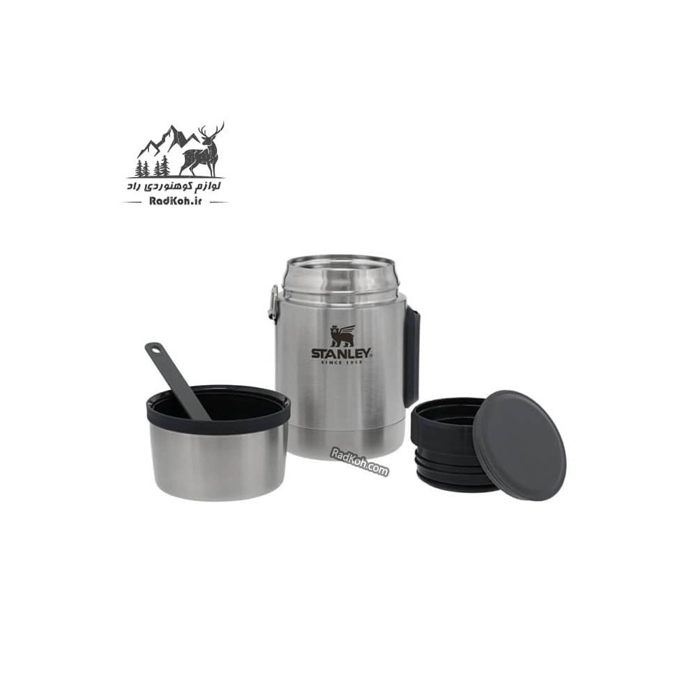فلاسک غذای با قاشق 530 میلی لیتری استنلی ادونچر مدل Food Jar 0.53L رنگ استیل (نقره ای)