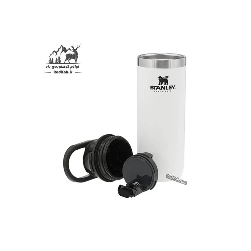 ماگ مسافرتی 470 میلی لیتری استنلی ادونچر مدل Switchback Travel Mug 0.47L رنگ سفید