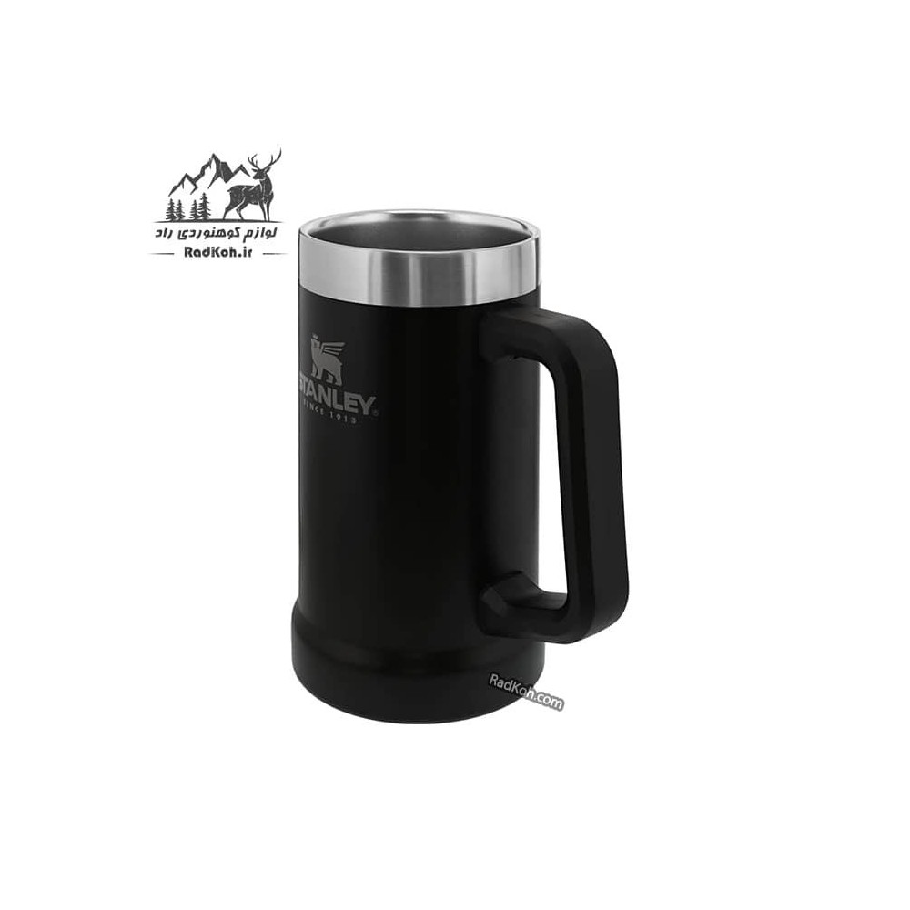 ماگ دوجداره دسته دار 700 میلی لیتر استنلی مدل Beer Stein 0.70L رنگ مشکی