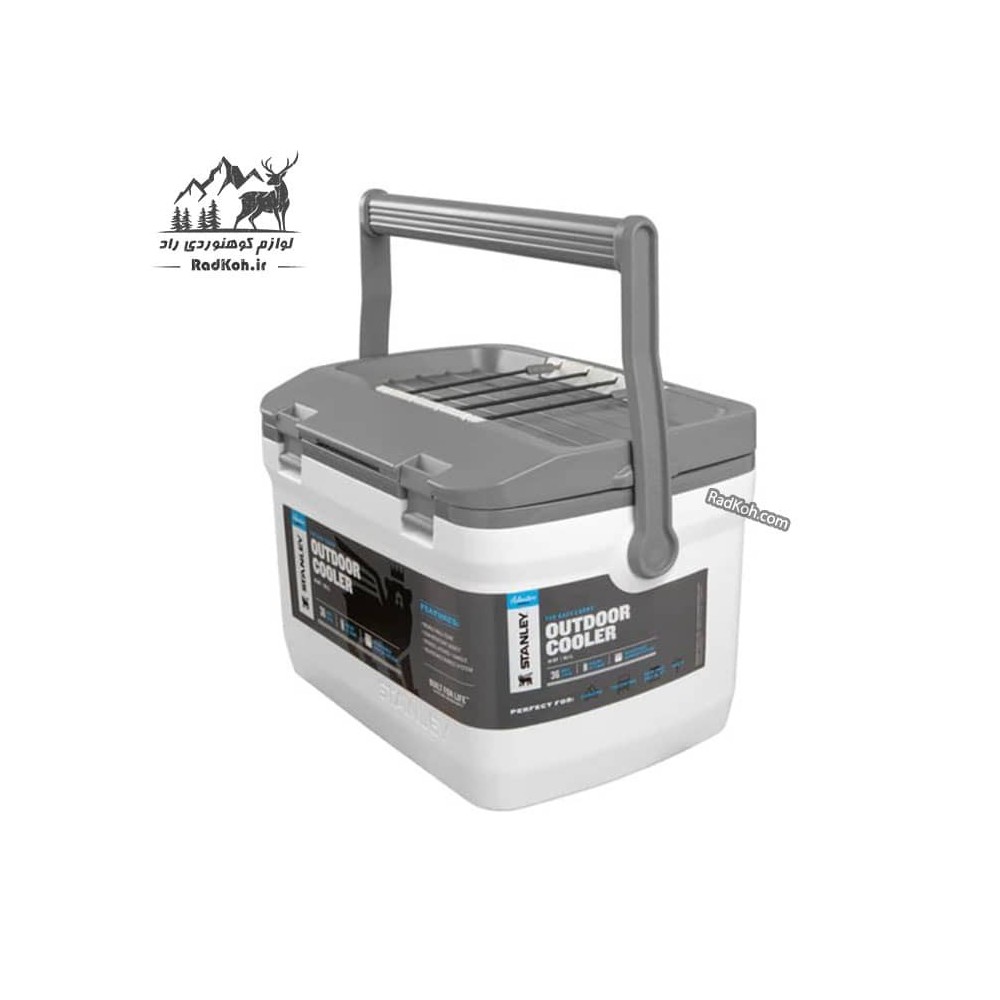 یخدان مسافرتی 15.1 لیتری استنلی ادونچر مدل outdoor cooler 15.1l رنگ سفید