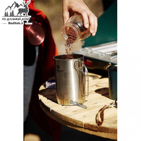 قهوه ساز سفری استنلی سری ادونچر مدل Boil + Brew 0.94L رنگ استیل