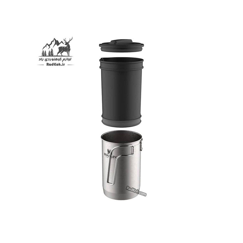 قهوه ساز سفری استنلی سری ادونچر مدل Boil + Brew 0.94L رنگ استیل