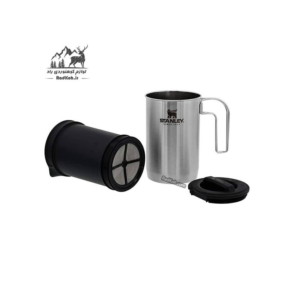 قهوه ساز سفری استنلی سری ادونچر مدل Boil + Brew 0.94L رنگ استیل
