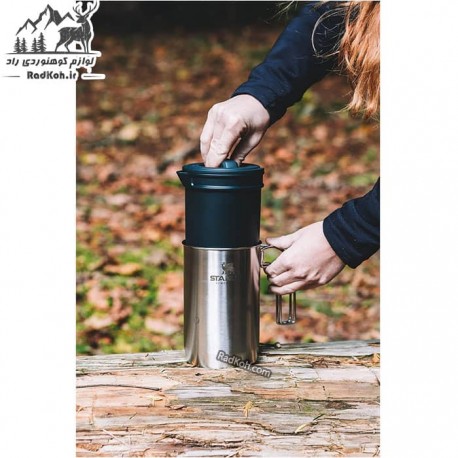 قهوه ساز سفری استنلی سری ادونچر مدل Boil + Brew 0.94L رنگ استیل