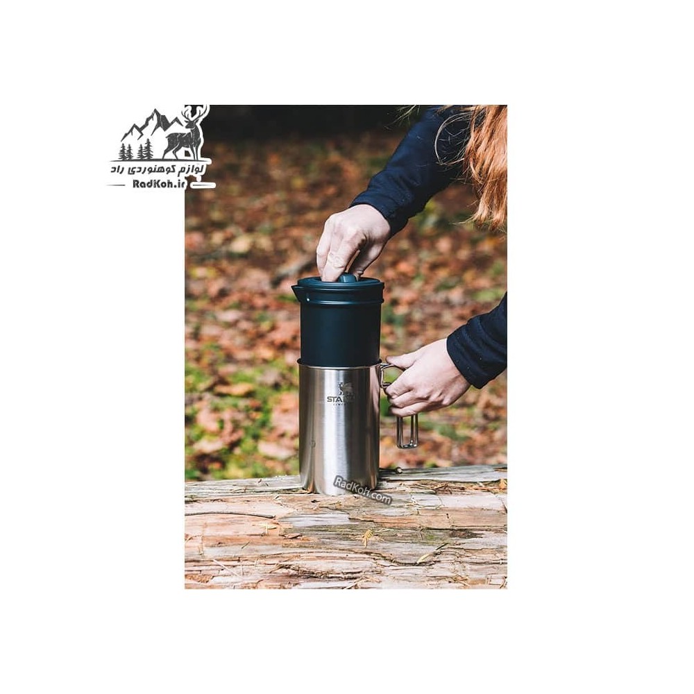 قهوه ساز سفری استنلی سری ادونچر مدل Boil + Brew 0.94L رنگ استیل