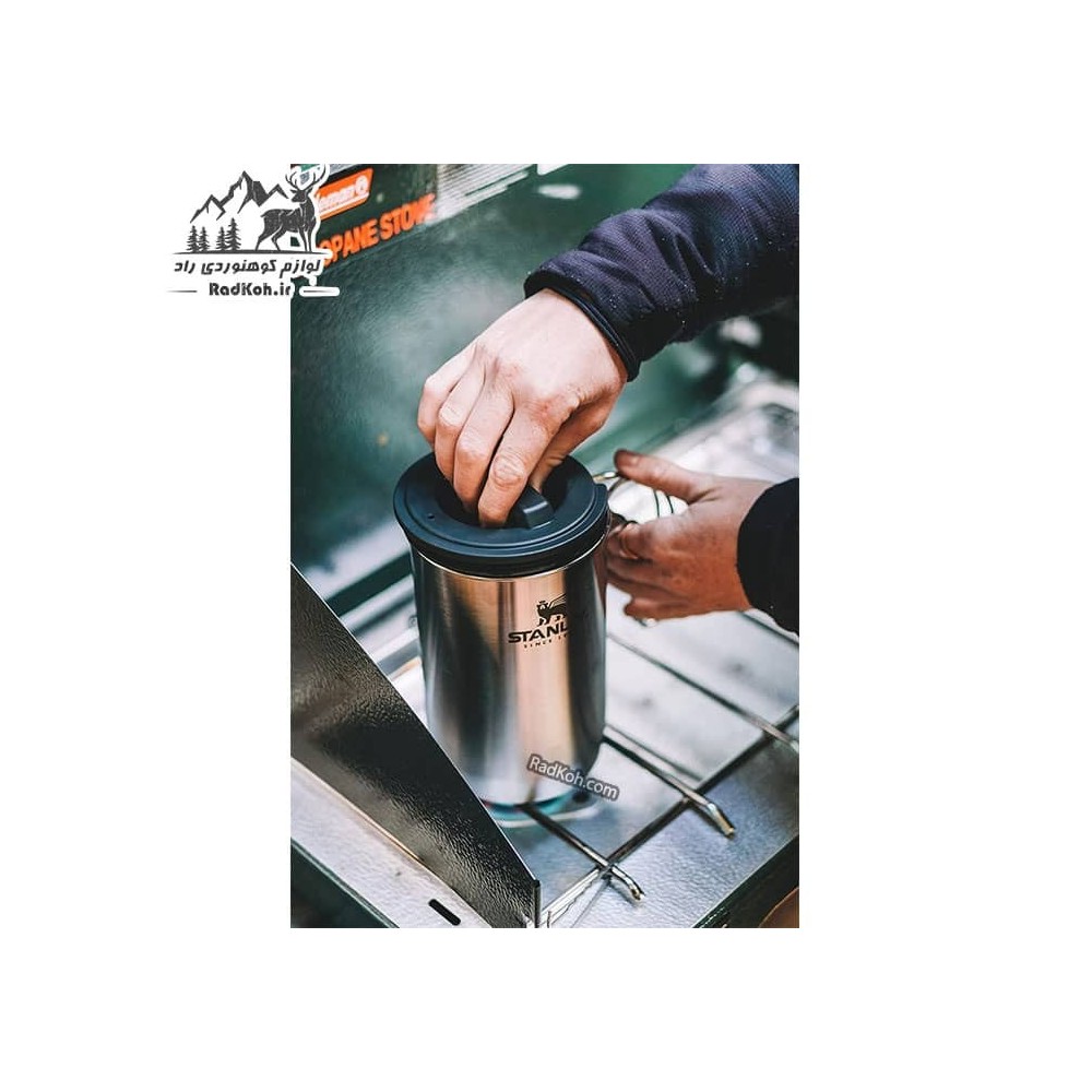 قهوه ساز سفری استنلی سری ادونچر مدل Boil + Brew 0.94L رنگ استیل