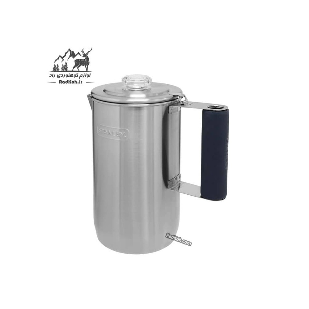 کتری استیل 6 نفره با صافی استنلی ادونچر مدل percolator رنگ استیل