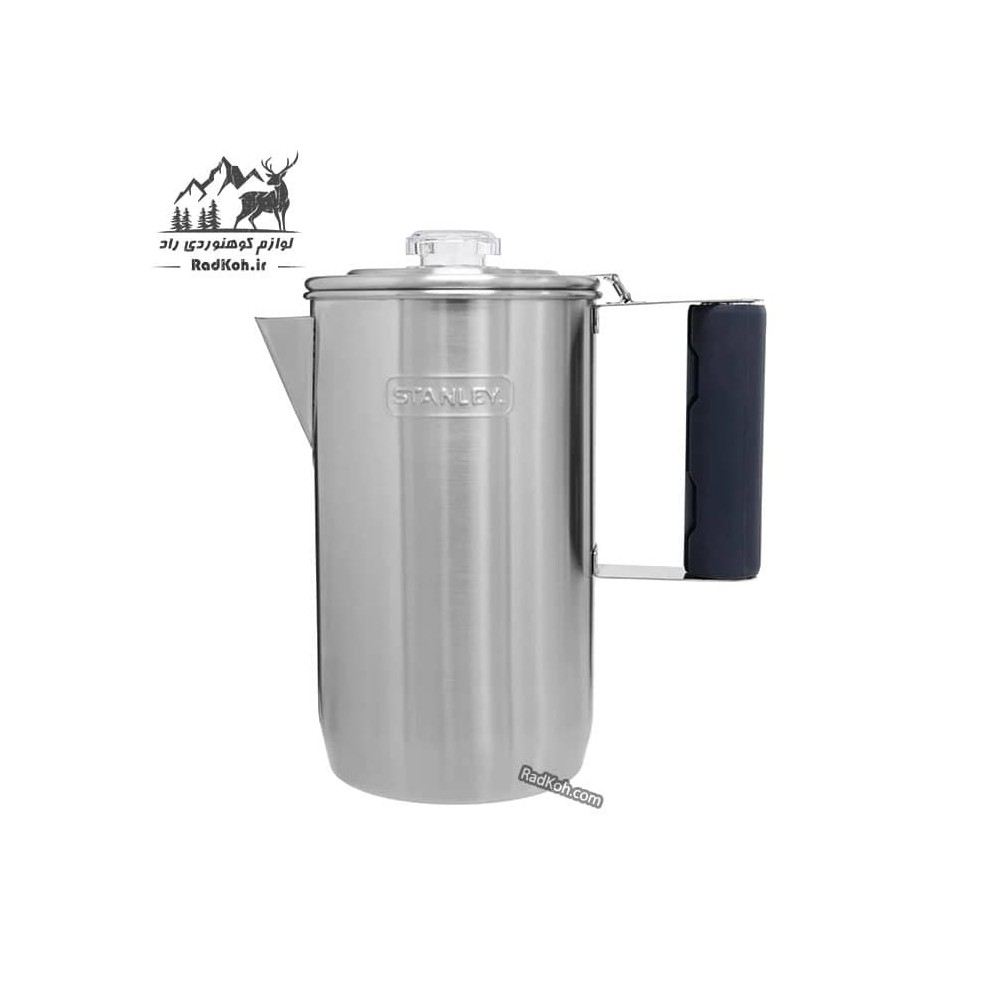 کتری استیل 6 نفره با صافی استنلی ادونچر مدل percolator رنگ استیل