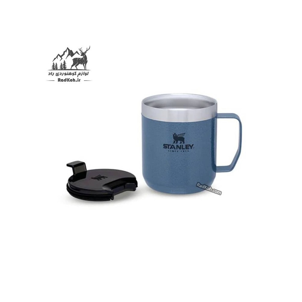 ماگ کوهنوردی 35ml کلاسیک استنلی مدل Camp Mug 0.35L رنگ آبی نفتی
