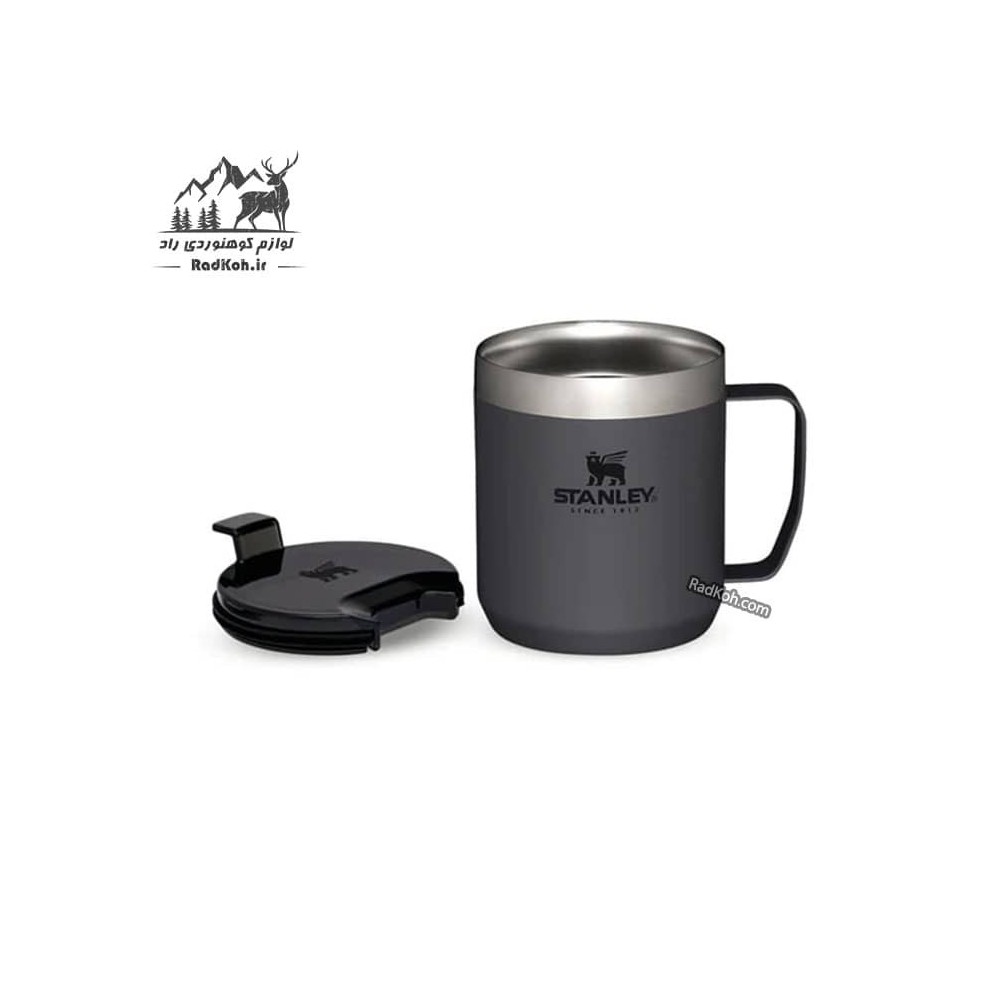 ماگ کوهنوردی 35ml کلاسیک استنلی مدل Camp Mug 0.35L رنگ خاکستری