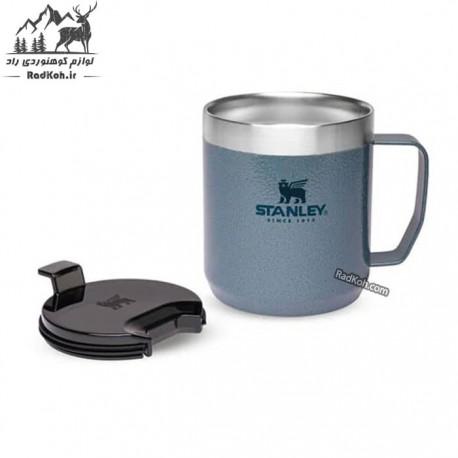 ماگ کوهنوردی 35ml کلاسیک استنلی مدل Camp Mug 0.35L رنگ آبی یخی
