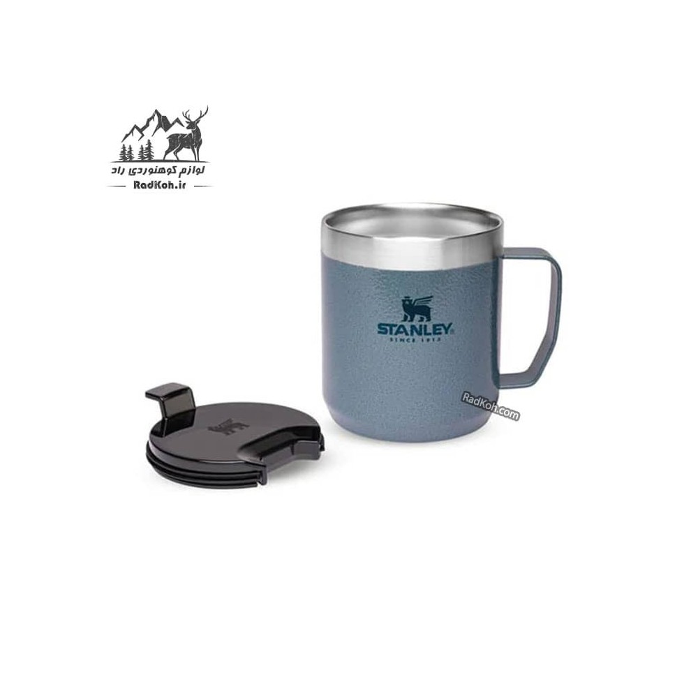 ماگ کوهنوردی 35ml کلاسیک استنلی مدل Camp Mug 0.35L رنگ آبی یخی