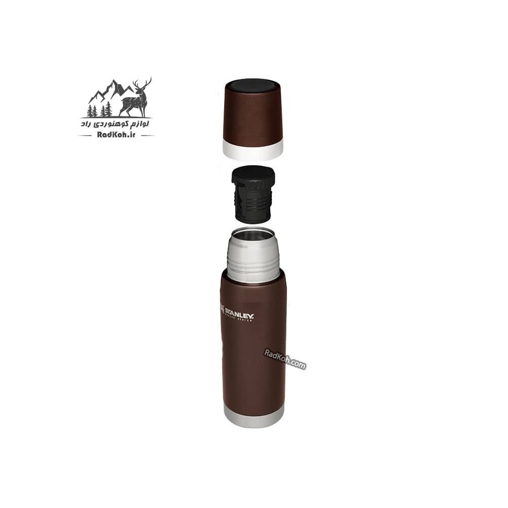 فلاسک نشکن 750 میلی لیتری استنلی مستر مدل Master Thermal Bottle 0.75L رنگ خاکستری تیره