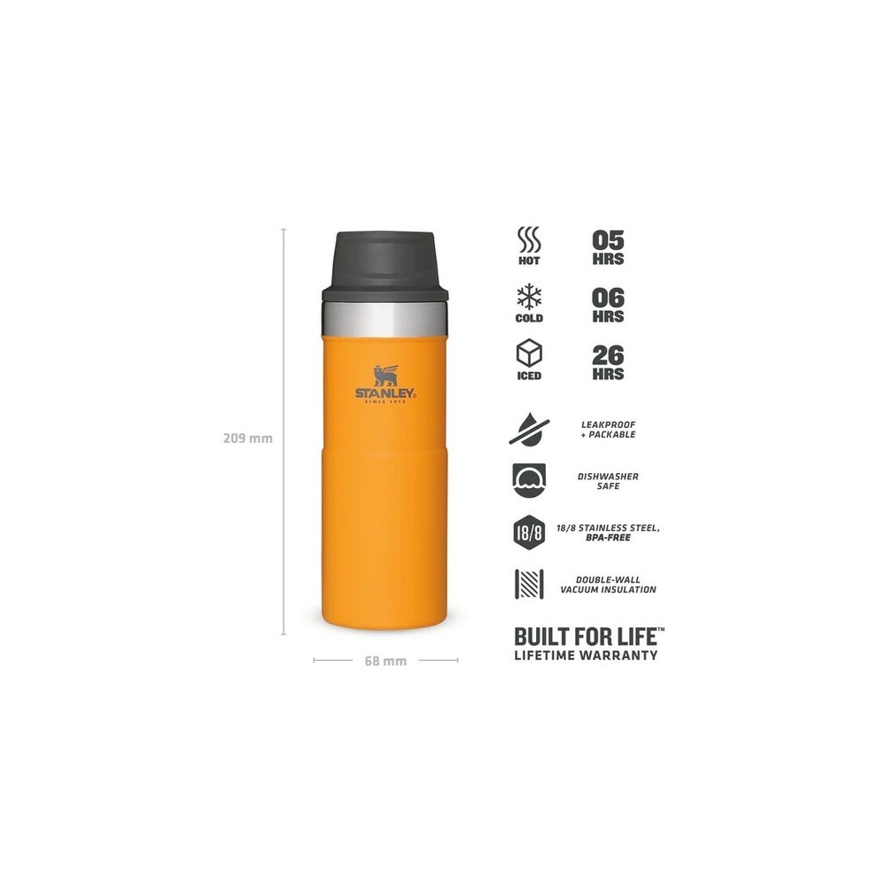ماگ تریجر اکشن 350 میلی لیتری استنلی کلاسیک مدل stanley Classic Triggr Action Mug .35 L رنگ نانجی