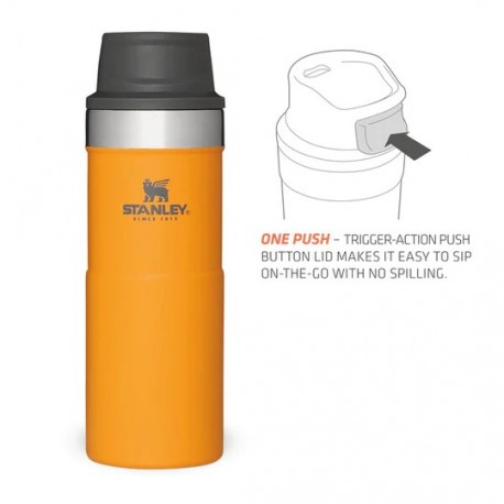 ماگ تریجر اکشن 350 میلی لیتری استنلی کلاسیک مدل stanley Classic Triggr Action Mug .35 L رنگ نانجی
