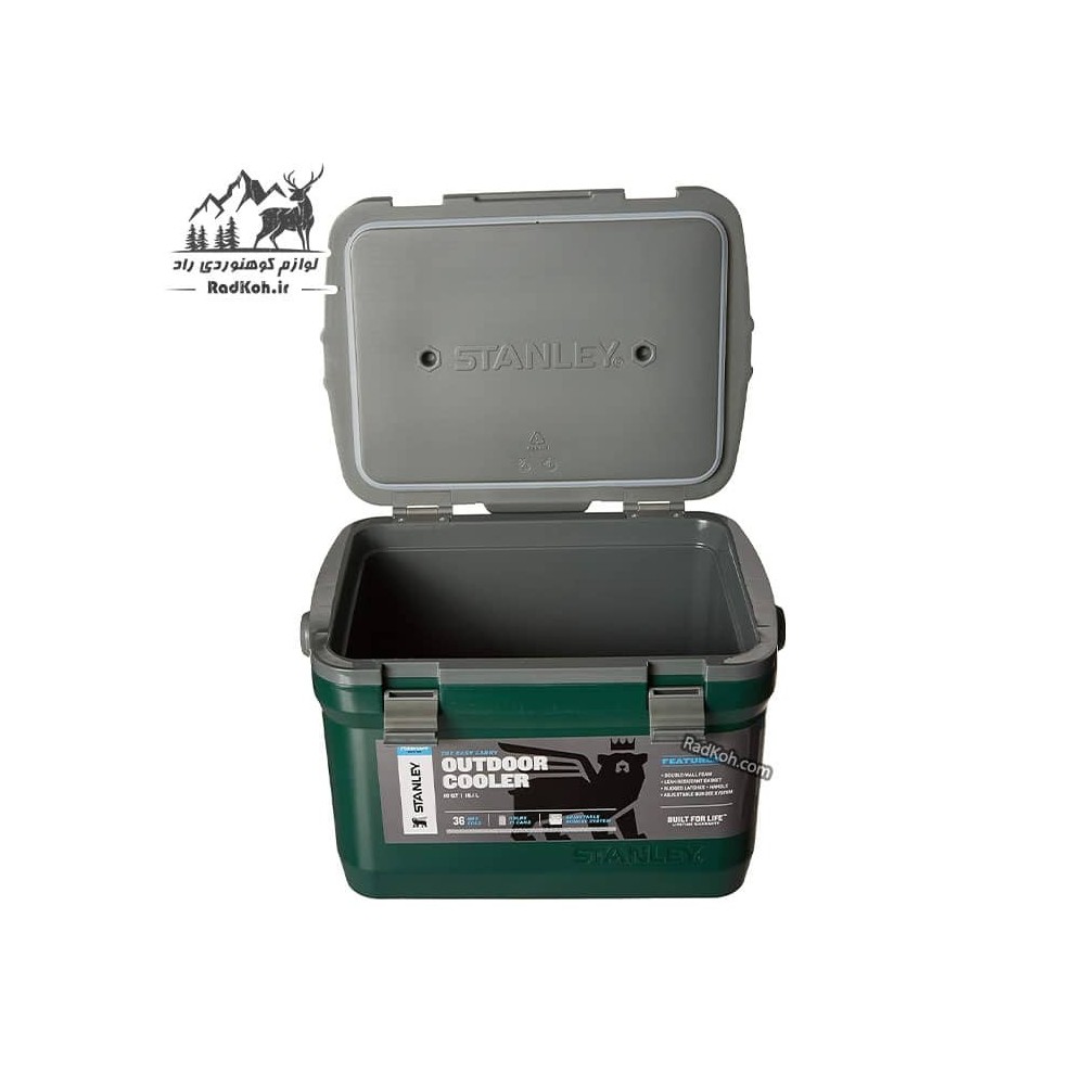 یخدان مسافرتی 15.1 لیتری استنلی ادونچر مدل outdoor cooler 15.1l رنگ سبز