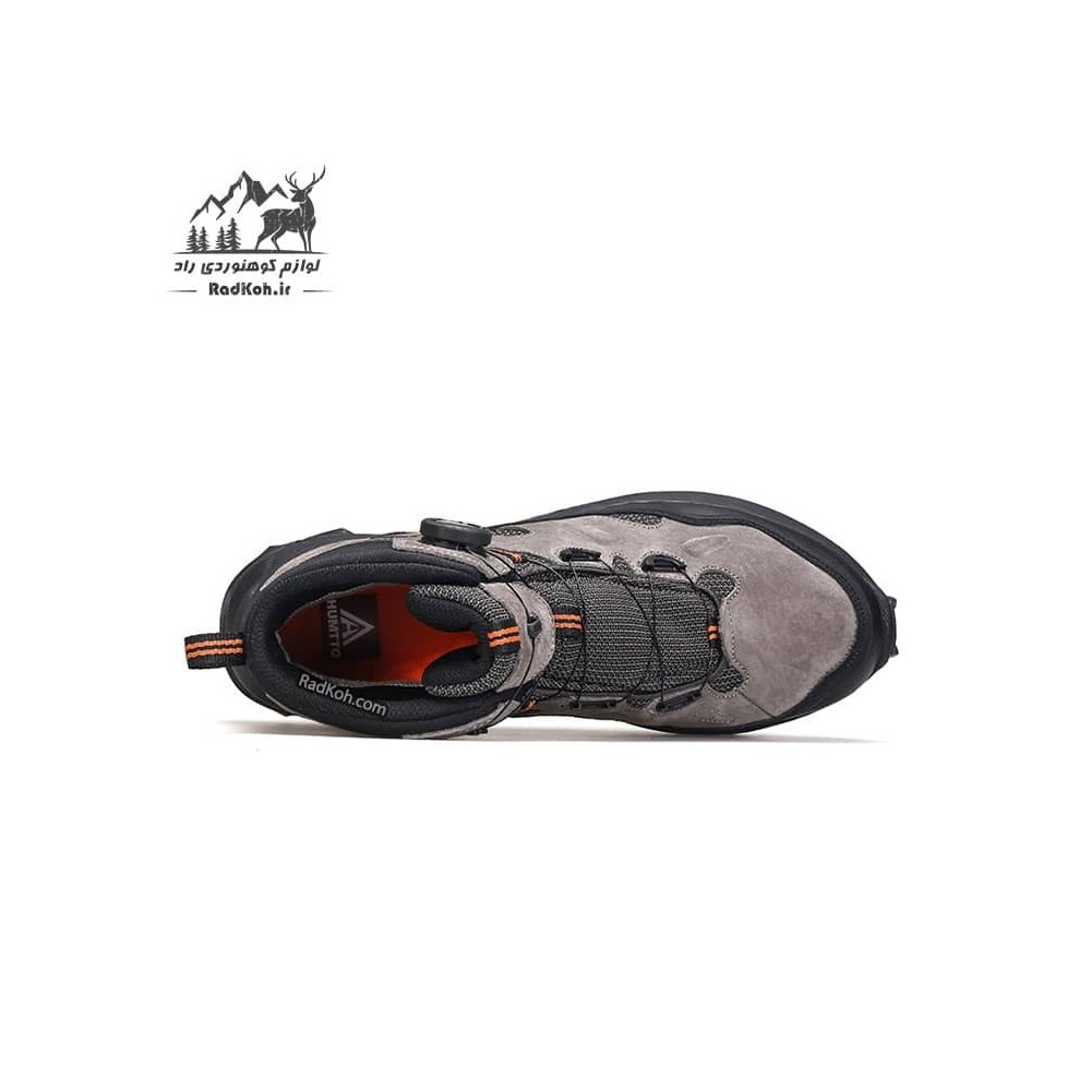 کفش طبیعت گردی مردانه هومتو مدل humtto 240351A-1 بند دیسکی رنگ طوسی روشن