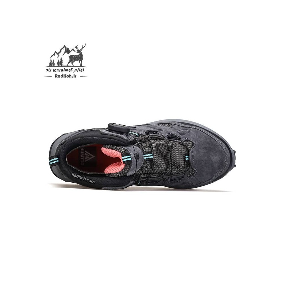 کفش طبیعت گردی زنانه هومتو مدل humtto 240351B-1 بند دیسکی رنگ خاکستری تیره